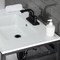 Kingston Brass VWP3122W4A0 31" Ceramic Console Sink (4", 3-Hole), White/Matte Black VWP3122W4A0 - alternate 4